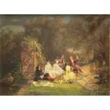August von Wille, L, Oil on Canvas