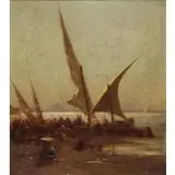 Robert Swain Gifford, Windy Day at Boulock, Orientalist Oil on Canvas