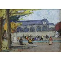 Marko Stupar, Quai d'Orsay, Gouache on Paper