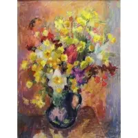 Suzanne Kaehrling, Boutons d'Or, Pastel on Paper "Boutons d'Or" Signed lower left