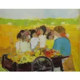 Willering Epko, Fruit Merchants, Oil on Canvas