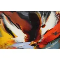 Abstract Composition by Leonardo Nierman, Oil on Masonite, sold Jul 2014
