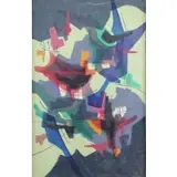 Roger Selchow, Composition VV74, Oil on Canvas