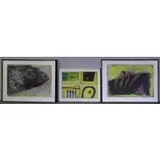 Christine Canetti, C 93, 3 Framed Abstract Oils on Paper