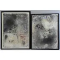 Susan Laufer, Life Line Drawing Series, Two Mixed Media "Life Line Drawing Series" Works