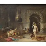 Orientalist Scene by Francisco Javier Amérigo y Aparici, Oil/Canvas, sold Jun 2014