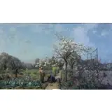 Adrien Demont, In the Garden, Oil on Canvas "In the Garden"