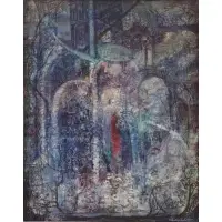 Charles Augustus-Smith, Through the Calveries of Love., Oil on Canvas