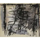 George Morrison, GEORGE MORRISON / OHIO 2/60, Gouache on Paper, 1960 Abstract Composition