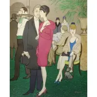 Philippe Noyer, Le Manteau Pourpre, 1966 Oil on Canvas