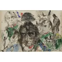 D?(C)sir?(C)e by LeRoy Neiman, 1966 Watercolor & Ink of Marlon Brando as Napoleon in "D?(C)sir?(C)e", sold Jun 2014