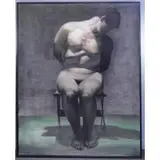 Vincent Desiderio, Study for an Interrogation, Charcoal "Study for an Interrogation"