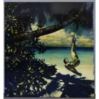 Peter Drake, Blowing Hot and Cold, Oil on Canvas "Blowing Hot and Cold" Signed, titled and dated '89 verso
