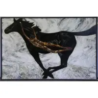 Peter Drake, Black Slipping, Oil & Wax on Linen