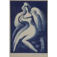 Alexander Archipenko, Coquette, Lithograph "Coquette" Signed 'Archipenko' in blue pencil lower right