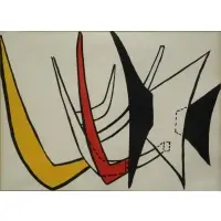 Stabile VI by Alexander Calder, Lithograph "Stabile VI" From Derriere le Miroir, sold May 2014