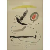 Pour Dorothea Tanning et Max Ernst / Cordialement / Miro. by Joan Miró, Color Lithograph, sold Apr 2014
