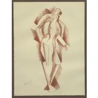 Alexander Archipenko, Die Schaffenden, Lithograph of a Woman