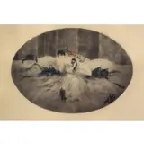 Chatterie by Louis Icart, Etching and Aquatint, sold Apr 2014