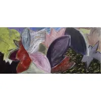 Frances Barth, Night Light, 1981, Mixed Media on Wood "Night Light" 1981