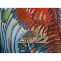 Elena Sisto, Falls II, 1985, Oil on Wood Panel