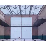 Michael Berg, Industrial Interior with Lone Dog, 1983, Oil on Canvas