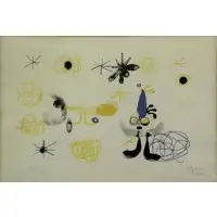 Joan Miró, The Red Bird, Lithograph