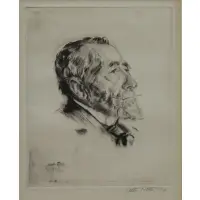 Walter Ernest Tittle, Untitled, Drypoint Etching of Joseph Conrad