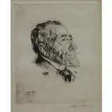 Walter Ernest Tittle, Untitled, Drypoint Etching of Joseph Conrad