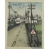 Bernard Buffet, La Route., Lithograph "La Route." Pencil signed lower right