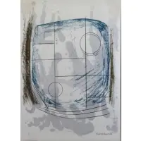 Barbara Hepworth, Cool Moon, Color Lithograph "Cool Moon" From the Aegean Suite, 1971