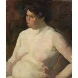 Edmund Pick-Morino, Female Nude, Oil on Canvas