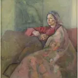 Janice Addams Choy, Untitled, Oil on Canvas Portrait of a Seated Woman