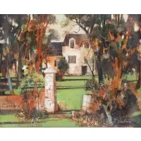 Robert Vernet-Bonfort, La Maison Abandonn?(C)e., Oil on Canvas
