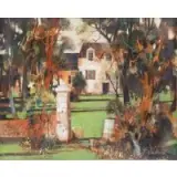 Robert Vernet-Bonfort, La Maison Abandonn?(C)e., Oil on Canvas