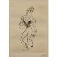 Baryshnikov. by Al Hirschfeld, Etching "Baryshnikov." Pencil signed lower right, numbered 69/150 lower left, sold Feb 2014