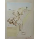 Salvador Dalí, The Men Who Devour Each Other, from The Divine Comedy series, Color Woodblock Engraving