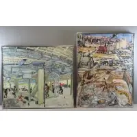 Clyde Smith, Untitled, Two Oil on Canvas City Scenes