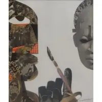 Romare Bearden, The Black American in Search of His Identity, 1969, 1969 Mixed Media Collage