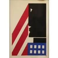 Romare Bearden, African American,1914 - 1988 by Romare Bearden, Rare Untitled Lithograph, sold Feb 2014