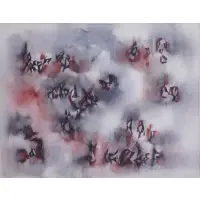 Norman Lewis, Old label verso, Oil on Paper