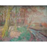 Jozef Posenaer, Jozef Karel Frans Posenaer, 1876 - 1935, 1918 Oil on Panel Landscape