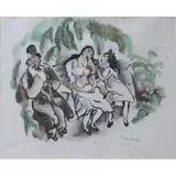 Jules Pascin, Sur Un Banc.