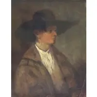 Willem Linnig the Elder, Untitled, Oil on Board of a Boy in a Hat