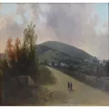 Dwight Boyden, Dwight Frederick Boyden, American, 1860 - 1933, Oil on Canvas of Figures on Country Path