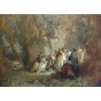 Frederick B Williams, Sylvan Glade., Oil/Canvas "Sylvan Glade." Signed lower right