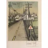 Bernard Buffet, La Petite Route, 1961 Lithograph "La Petite Route" Pencil signed lower right, inscribed E.A. lower left