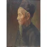 Fong Chow, Fong Chow, American/Chinese, b, 1941 Oil on Canvas of a Chinese Nobleman