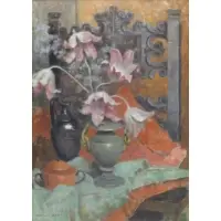 Béla Kontuly, Bela Kontuly, Hungarian, 1904 - 1983, Oil on Canvas Still Life
