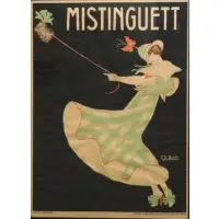Mistinguett. by G. K. Benda, French Lithograph Poster "Mistinguett." Signed in the stone lower right, sold Jan 2014
